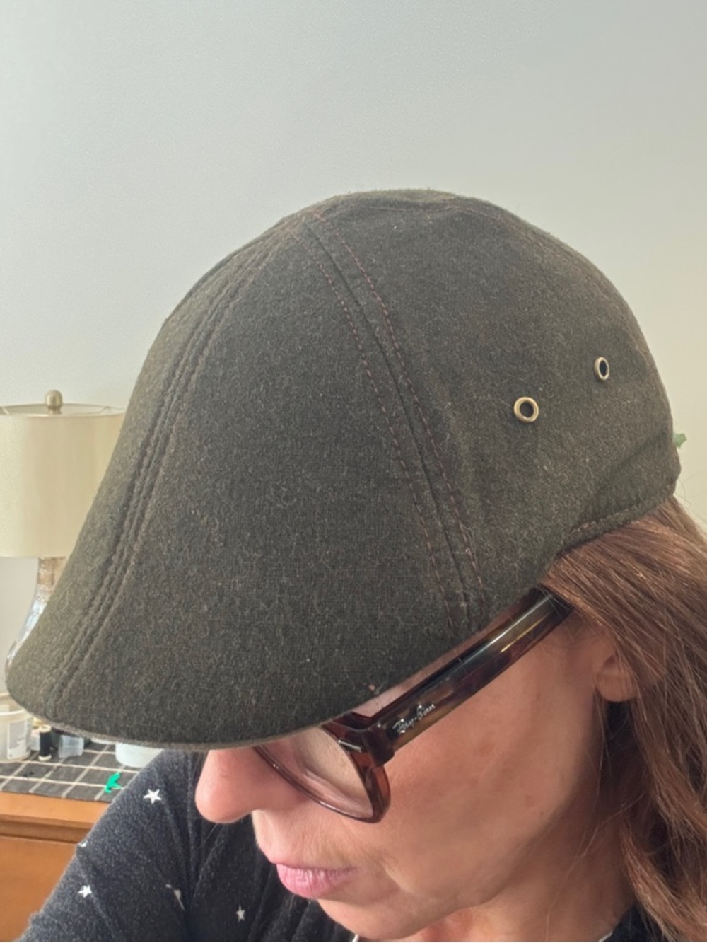 NWOT Goorin Wool Flat Cap in Olive Green